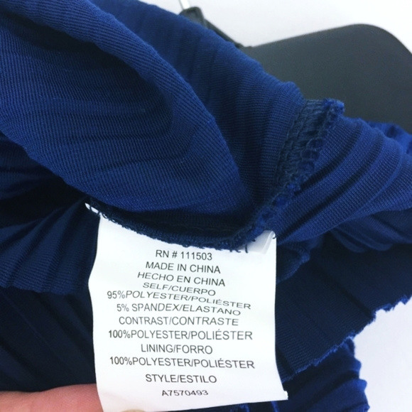 NWT As U Wish Accordion Pleated Velvet Dress S - Picture 6 of 7